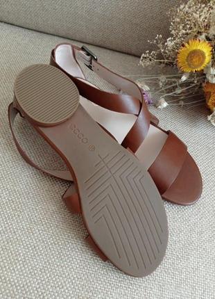 Босоножки сандалииecco w flat sandal 208413/ разм.38, оригинал8 фото