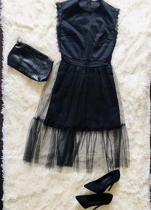 Платье с фатиновой юбкой