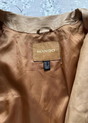 Шкіряна курта mango 7
