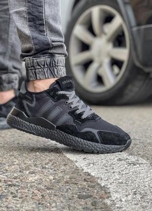 Кросівки adidas nite jogger boost 3m чорні2 фото