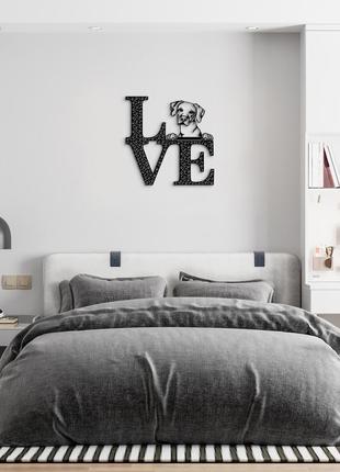 Декоративне панно з дерева. декор на стіну. love&bones  родезійський ріджбек. 20 x 20 см7 фото