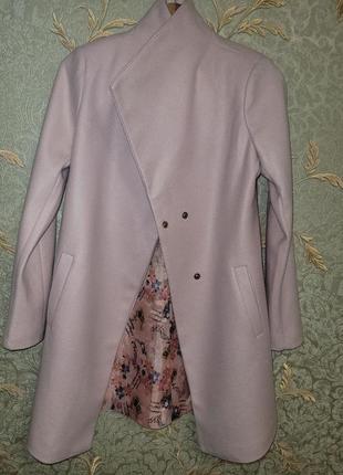 Женское демисезонное модное пальто с шерсти5 фото