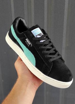 Кеди puma suede black white