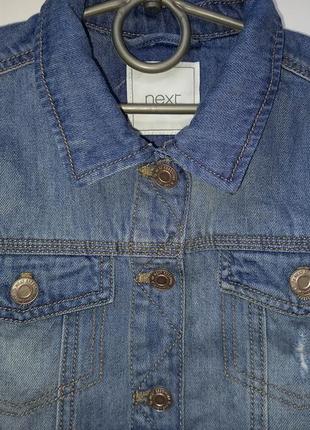 Джинсовая куртка ветровка джинсовка джинсовый пиджак next некст для девочки 12 лет 1526 фото