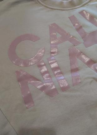 Calvin klein кроп свитшот широкий mirror-logo cropped sweatshirt4 фото
