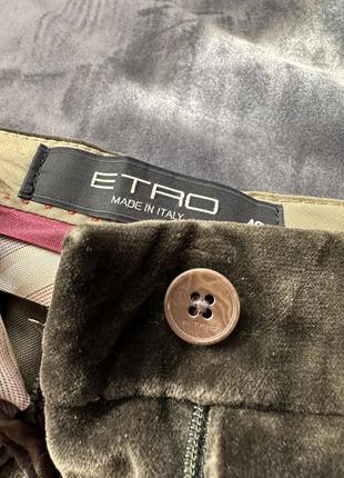 Классические брюки итальянского бренда эtro велюр2 фото