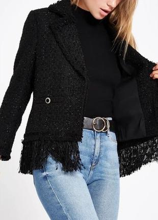 Твідовий піджак жакет з люрексом river island 🛍️1+1=3🛍️