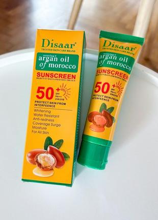 Солнцезащитный крем с аргановым маслом disaar argan oil spf 50