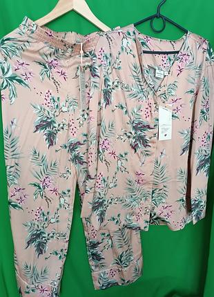 Комплект домашній атласний сорочка штани vero moda