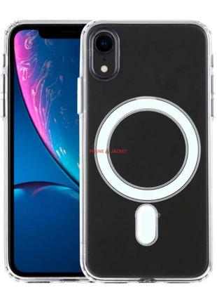 Чехол silicone clear case with magsafe для iphone xr