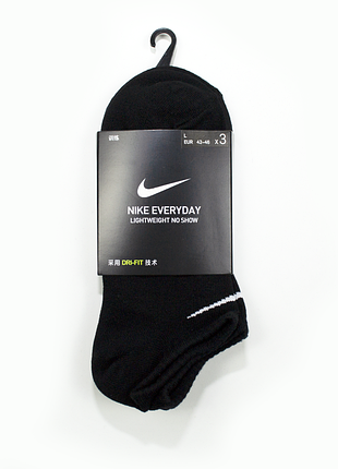 Короткие носки nike everyday lightweight sx7678-010 размер l 42-46