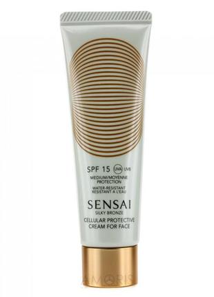 Sensai (kanebo) cellular protective cream for face spf 15 сонцезахисний крем для обличчя spf 15