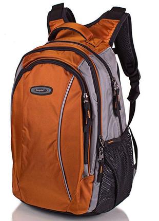 Рюкзак чоловічий міський помаранчевий з сірим onepolar w1371-orange