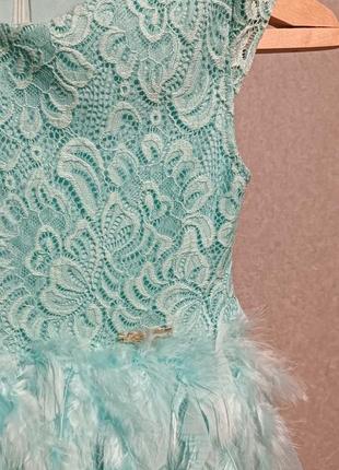 Платье платье с перьями 5