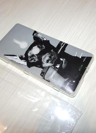 Чехол для sony xperia xz2  доберман