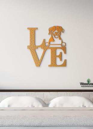 Панно love&bones джек-рассел-тер'єр 20x20 см - картини та лофт декор з дерева на стіну.9 фото