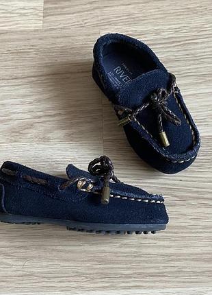 Топсайдеры мокасины замшевые river island 19 размер