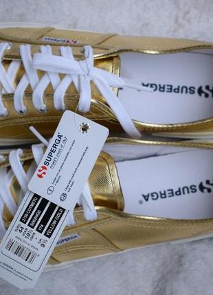 Кроссовки туфли мокасины кеды туфли золотистые superga р. 44 28 см6 фото