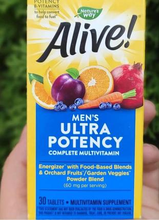 Alive сша вітаміни для чоловіків, суперефективні чоловічі мультивітаміни1 фото