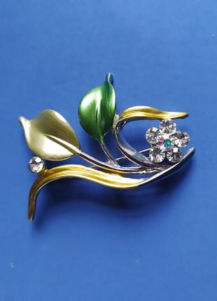 Брошка винтаж металл эмали