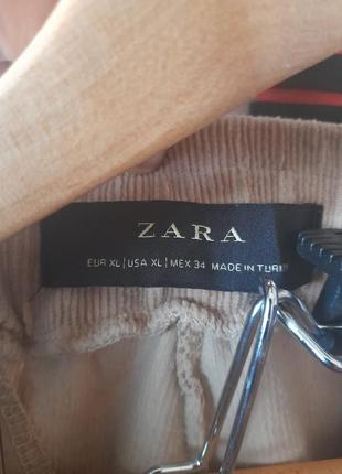 Вельветові штани zara на манжетах3 фото