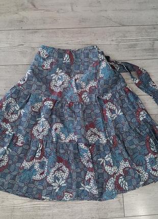 Стильная юбка max&co из натурального шелка с цветочным принтом