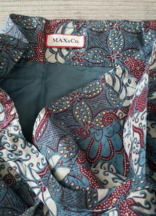 Стильная юбка max&amp;co из натурального шелка с цветочным принтом3 фото