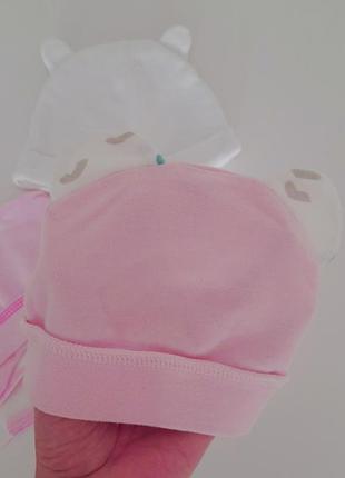 Набор 2 шт легесненые шапочки для младенцев польша2 фото