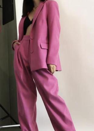 Пиджак с поясом розовый (l) 🇺🇦4 фото