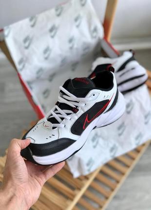 Мужские кроссовки nike air monarch white black red 40-41-42-43-44-453 фото