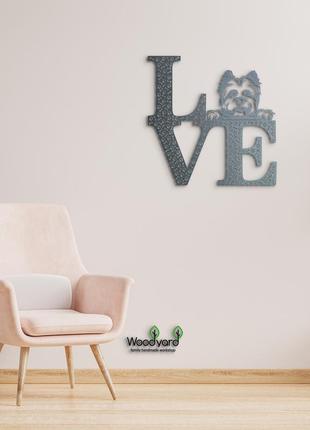 Декоративне панно з дерева. декор на стіну. love&bones  керн тер'єр. 20 x 20 см9 фото
