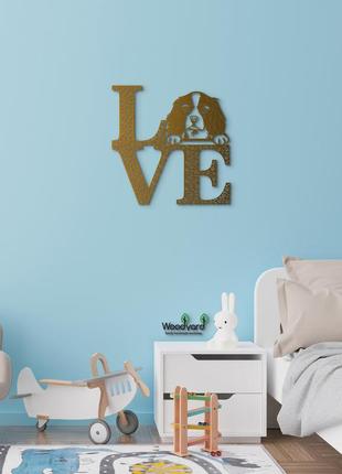 Панно love&bones курцхаар 20x20 см - картини та лофт декор з дерева на стіну.10 фото