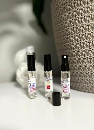 Набор ароматов 3 шт sorbetto rosso, baccarat rouge 540, bright crystal