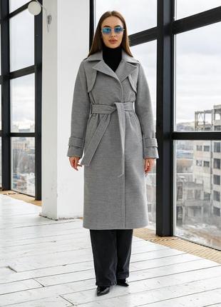 Женское кашемировое демисезонное пальто4 фото