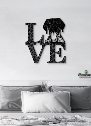 Декоративное панно из дерева. декор на стену. love&bones  курцхаар. 20 x 23 см