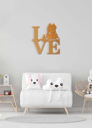 Декоративне панно з дерева. декор на стіну. love&bones  кане-корсо. 20 x 23 см10 фото