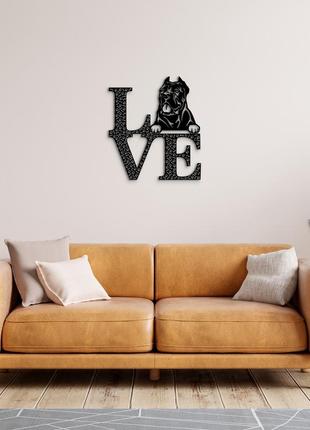Декоративне панно з дерева. декор на стіну. love&bones  кане-корсо. 20 x 23 см7 фото