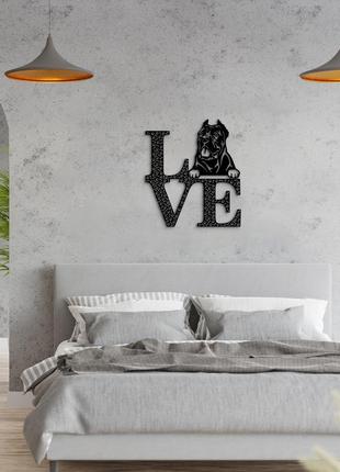 Декоративне панно з дерева. декор на стіну. love&bones  кане-корсо. 20 x 23 см5 фото