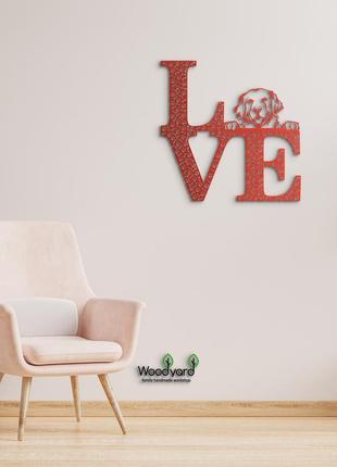 Декоративне панно з дерева. декор на стіну. love&bones  золотистий ретривер. 20 x 20 см9 фото