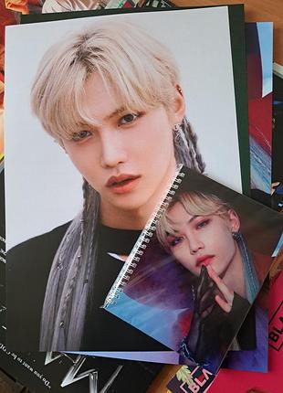 Постер + скетчбук феликс stray kids кк-213