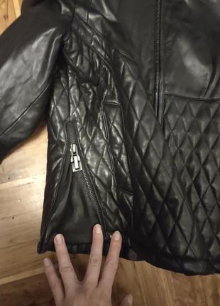 Кожаная куртка пиджак3 фото