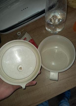 Ланч бокси

ланч бокс супница в форме чашки из экоматериала, бежевый 850 мл2 фото