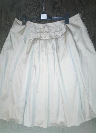 Летняя нарядная юбка ботал с отделкой оригами, 56-58р1 фото