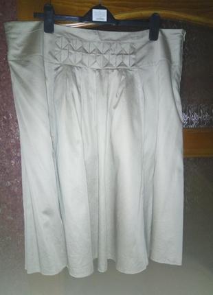 Летняя нарядная юбка ботал с отделкой оригами, 56-58р5 фото