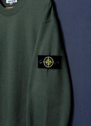 Кофта свитшот цвета хаки stone island