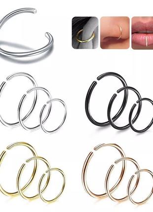 Пірсинг, гіпоалергенна сережка з медичного сплаву