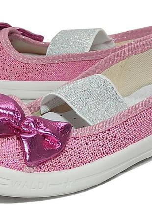 Ортопедичні капці текстильні балетки для дівчинки садка школи валді waldi вероніка 27,30,34