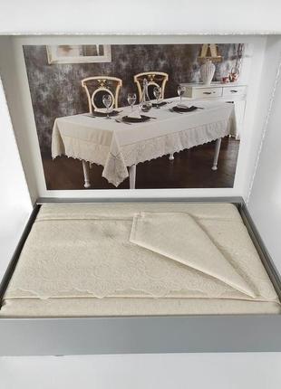 Скатертина set maison d'or 160х260+8psc tiana t. cloth gold