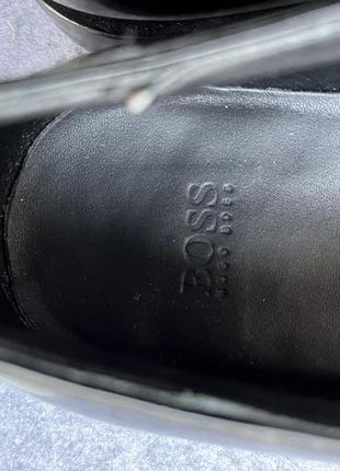 Мужские черные лакированные туфли hugo boss6 фото
