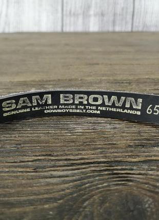 Пояс кожаный sam brown, cowboys belt2 фото